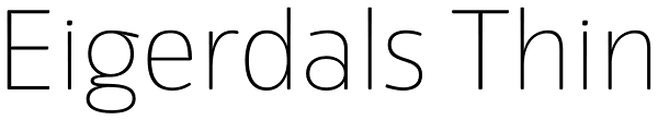 Eigerdals Thin Font