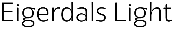 Eigerdals Light Font