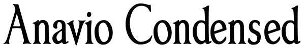 Anavio Condensed Font