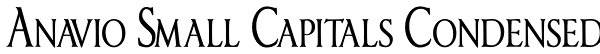 Anavio Small Capitals Condensed Font