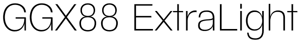 GGX88 ExtraLight Font