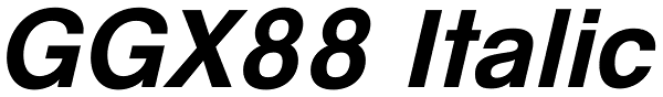 GGX88 Italic Font