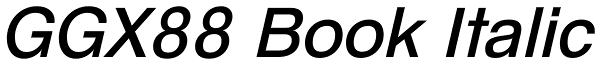 GGX88 Book Italic Font