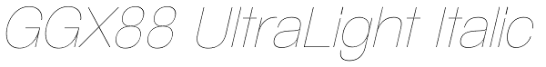 GGX88 UltraLight Italic Font