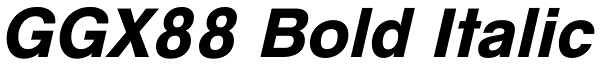 GGX88 Bold Italic Font