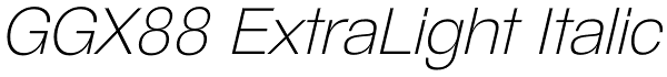 GGX88 ExtraLight Italic Font