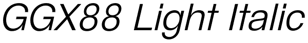 GGX88 Light Italic Font