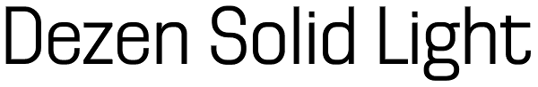 Dezen Solid Light Font