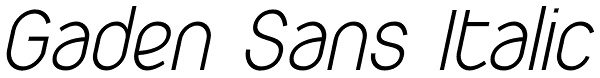 Gaden Sans Italic Font