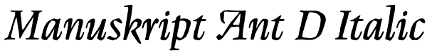 Manuskript Ant D Italic Font