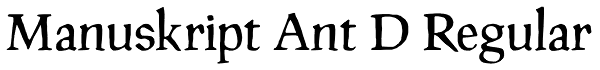 Manuskript Ant D Regular Font