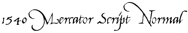 1540 Mercator Script Normal Font