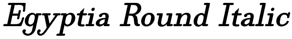 Egyptia Round Italic Font