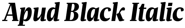 Apud Black Italic Font