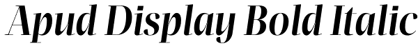 Apud Display Bold Italic Font