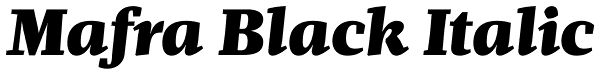 Mafra Black Italic Font