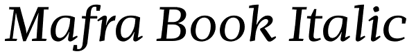 Mafra Book Italic Font