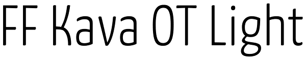 FF Kava OT Light Font