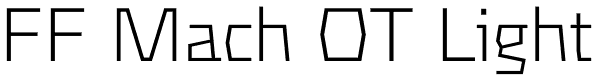 FF Mach OT Light Font
