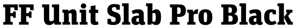 FF Unit Slab Pro Black Font