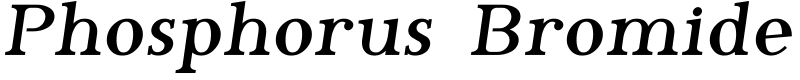 Phosphorus Bromide Font