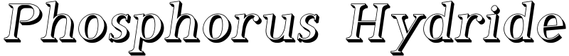 Phosphorus Hydride Font