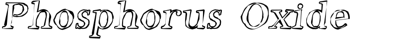 Phosphorus Oxide Font