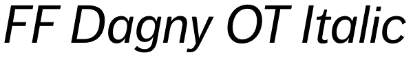 FF Dagny OT Italic Font