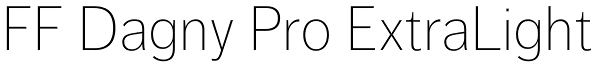 FF Dagny Pro ExtraLight Font