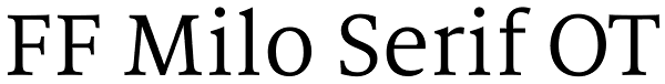 FF Milo Serif OT Font