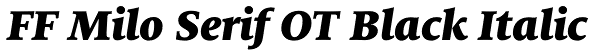 FF Milo Serif OT Black Italic Font
