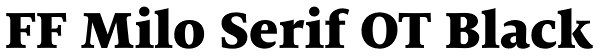 FF Milo Serif OT Black Font