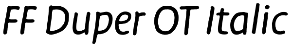 FF Duper OT Italic Font