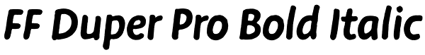 FF Duper Pro Bold Italic Font