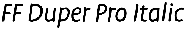 FF Duper Pro Italic Font