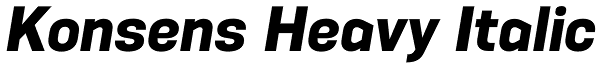 Konsens Heavy Italic Font