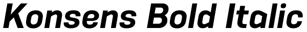 Konsens Bold Italic Font