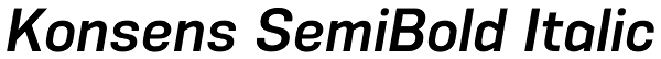 Konsens SemiBold Italic Font