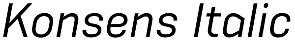 Konsens Italic Font