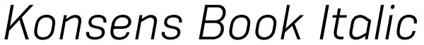 Konsens Book Italic Font