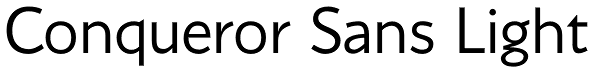 Conqueror Sans Light Font