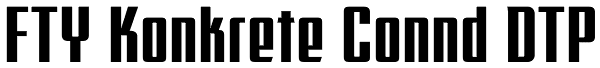 FTY Konkrete Connd DTP Font