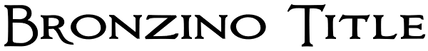 Bronzino Title Font