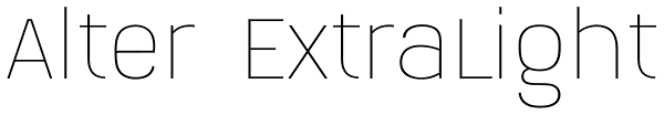 Alter ExtraLight Font