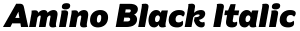 Amino Black Italic Font