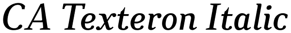 CA Texteron Italic Font