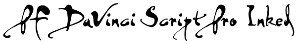 PF DaVinci Script Pro Inked Font