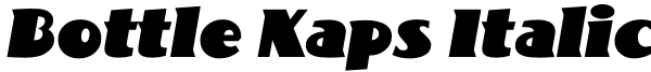 Bottle Kaps Italic Font