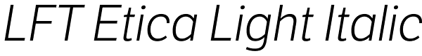 LFT Etica Light Italic Font