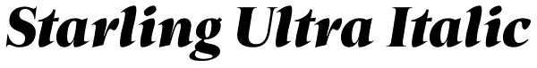 Starling Ultra Italic Font